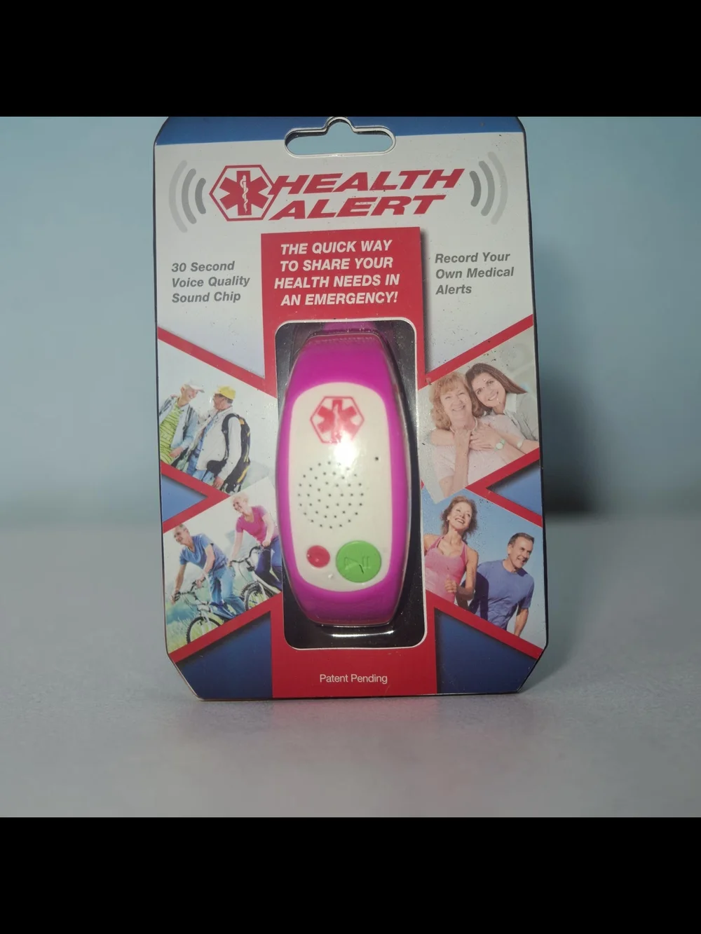 Medical Voice Alert Wrist Clip - Pink